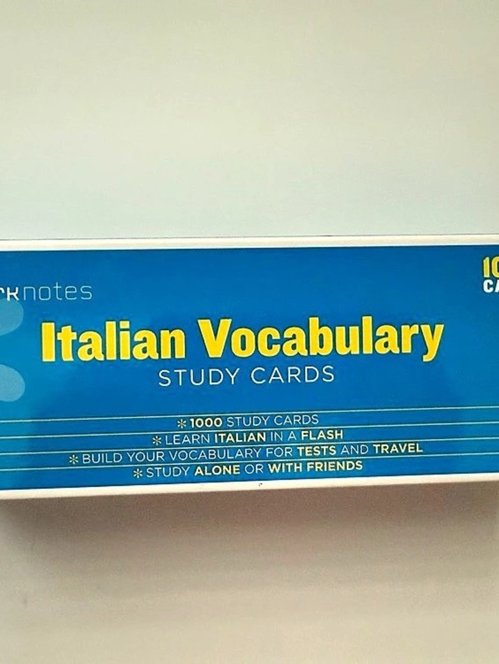 SparkNotes Italian Vocabulary Study Cards Blue
